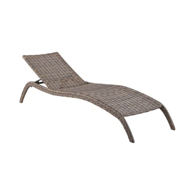 Gambar Tacana Kursi Lounge Wicker Metal - Coklat/Abu-Abu