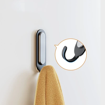 Gambar Stora Gantungan Pakaian Dinding Baja Removable Set 4 pcs - Hitam