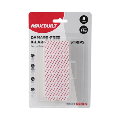 Gambar Maxbuilt Set 5 Pairs Setrip Perekat Gantung Extra Large - Putih