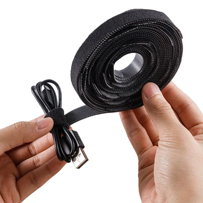 Gambar Maxbuilt Strap Pengikat Kabel Reusable Serbaguna Set 25 pcs - Hitam