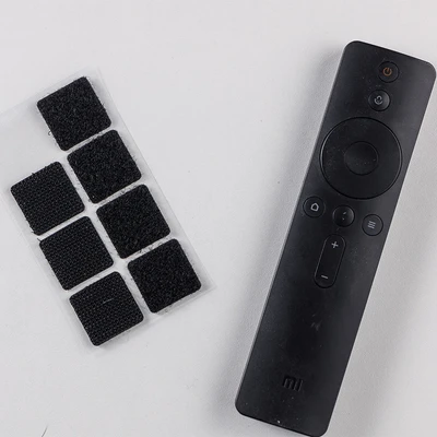 Gambar Maxbuilt Strap Perekat Hook & Loop Square 2.2 cm Set 8 pcs - Hitam