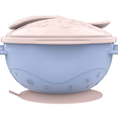 Gambar Little Giggles Sinya Mangkuk Makan Anak Dengan Suction Base - Pink/ungu