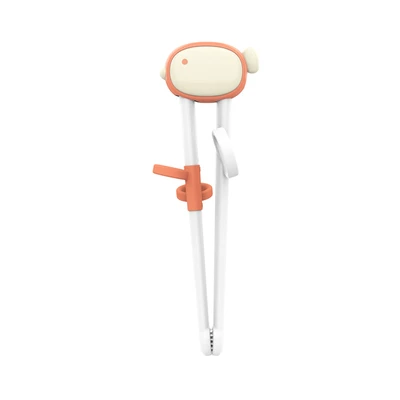 Gambar Little Giggles Sinya Sumpit Anak Fish Dengan Kotak - Putih/oranye