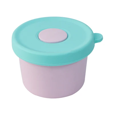 Gambar Little Giggles Sinya Wadah Makanan Anak Silikon - Ungu/hijau