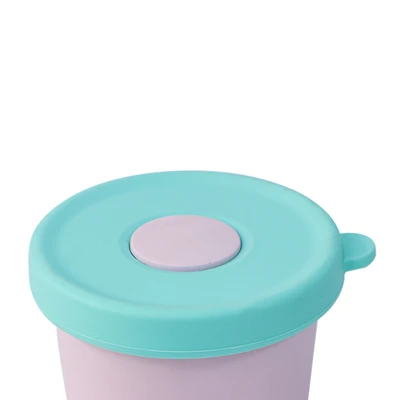 Gambar Little Giggles Sinya Wadah Makanan Anak Silikon - Ungu/hijau