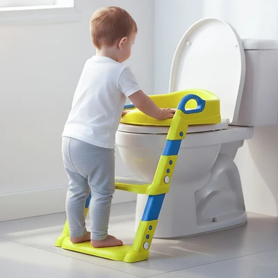 Gambar Kindla Alas Duduk Kloset Anak Ladder Buzz - Biru/Hijau