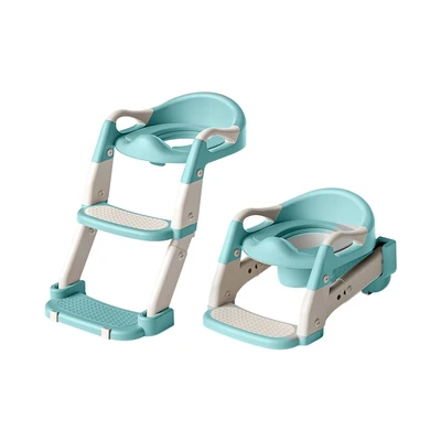 Gambar Kindla Alas Duduk Kloset Anak Ladder 2 In 1 - Biru Tiffany