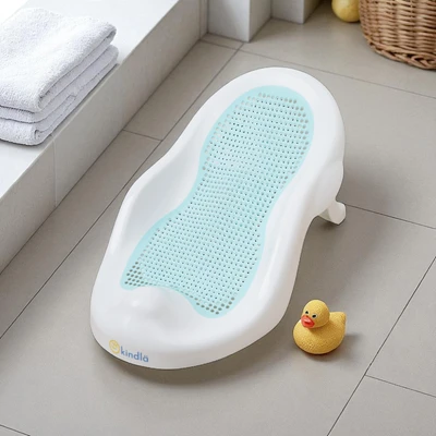 Gambar Kindla Alas Mandi Bayi Newborn - Biru Tiffany