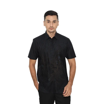Gambar Aksa Ukuran XXL Kemeja Batik Pria Cian