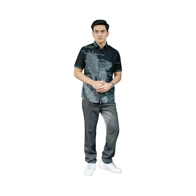 Gambar Aksa Ukuran S Kemeja Batik Pria Eagle