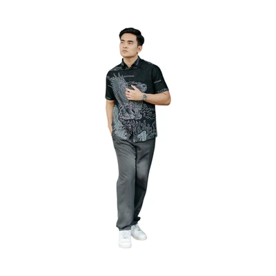 Gambar Aksa Ukuran S Kemeja Batik Pria Eagle