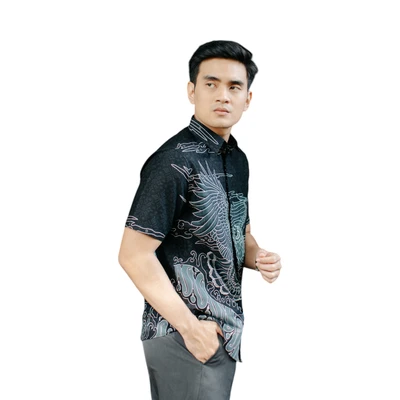 Gambar Aksa Ukuran XL Kemeja Batik Pria Eagle