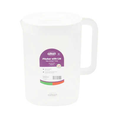 Gambar Culinart Ovalia Teko Minum Dengan Tutup 2.4 Liter Transparan