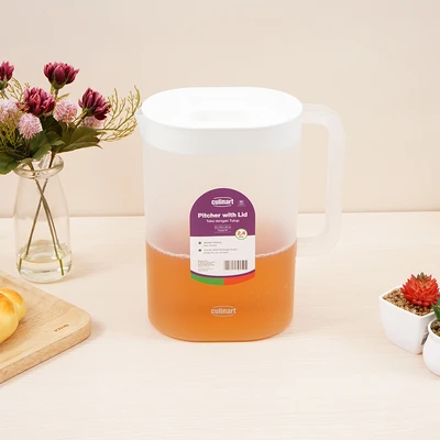 Gambar Culinart Ovalia Teko Minum Dengan Tutup 2.4 Liter Transparan