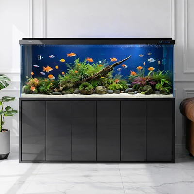 Gambar Fishland Set Aquarium & Kabinet L2000C - Hitam