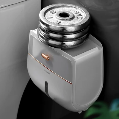 Gambar Stora Dispenser Tisu Gulung Dengan Penyimpanan - Putih