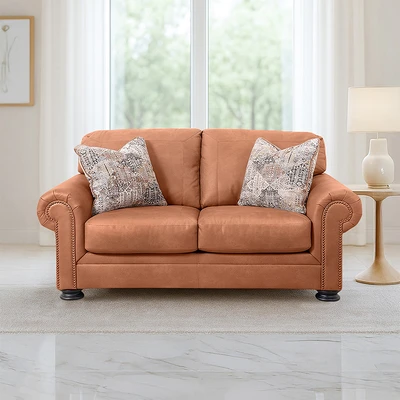 Jual Ashley Carianna Sofa 2 Seater Cokelat Terbaru | Ruparupa