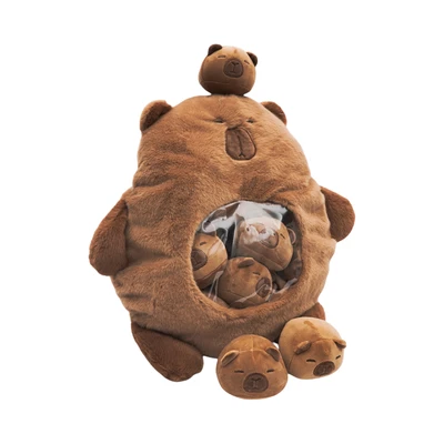 Gambar Pretty Missy Bantal Plush Capybara - Cokelat