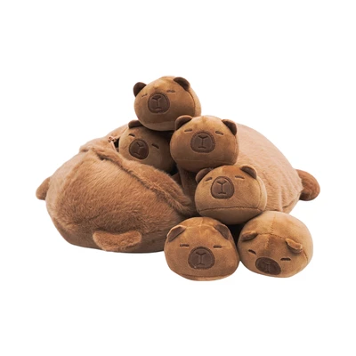 Gambar Pretty Missy Bantal Plush Capybara - Cokelat