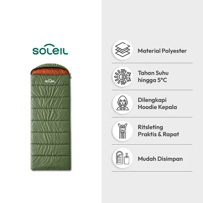 Gambar Soleil 250 Sleeping Bag Hoodie - Hijau