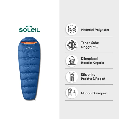 Gambar Soleil 350 Sleeping Bag Mummy - Biru