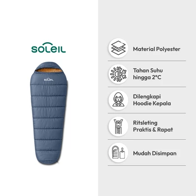 Gambar Soleil 350 Sleeping Bag Mummy - Hitam