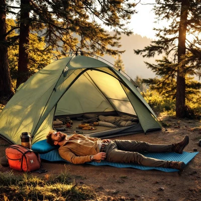 Gambar Soleil Matras Camping Lipat Ixpe - Biru