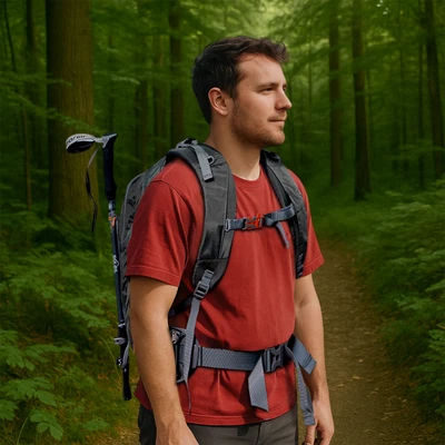Gambar Soleil 28 Ltr Tas Ransel Carrier Kamping - Abu-Abu Charcoal