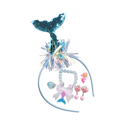 Gambar Pretty Missy Set Bando & Aksesoris Anak Mermaid - Biru
