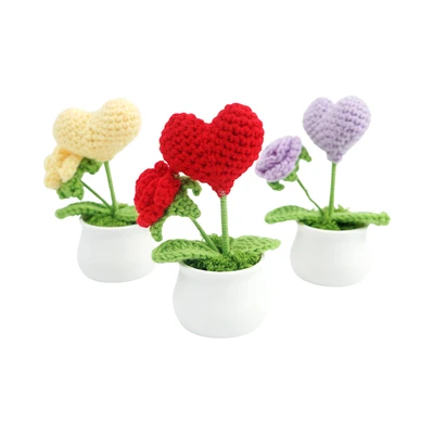 Gambar Pretty Missy Craft Crochet Heart Pot Random