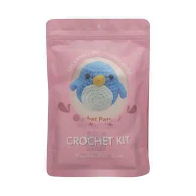 Gambar Pretty Missy Set Craft Diy Penguin Crochet Kit Medium - Biru