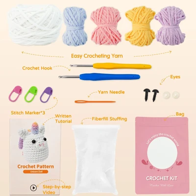 Gambar Pretty Missy Set Craft Unicorn Crochet Kit Medium - Putih