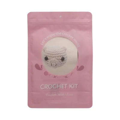 Gambar Pretty Missy Set Craft Piglet Crochet Kit Small - Pink/putih