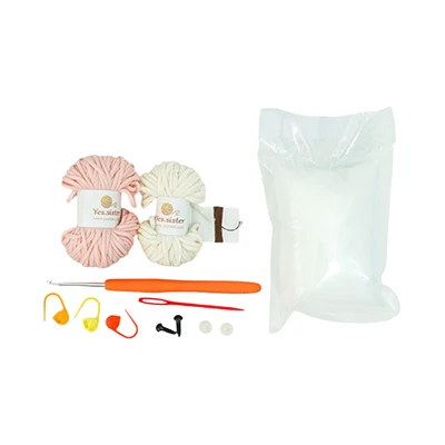 Gambar Pretty Missy Set Craft Piglet Crochet Kit Small - Pink/putih