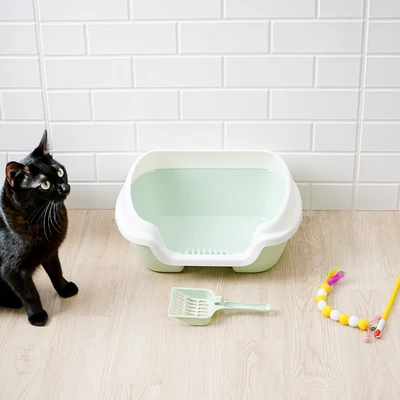 Gambar Paws N Tail 40x30x18 cm Toilet Kucing - Hijau
