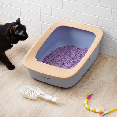 Gambar Paws N Tail 61x44x25 cm Toilet Kucing Adult - Biru
