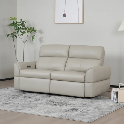 Gambar Ferrara Granada Sofa Recliner Kulit 3 Seater - Abu-Abu