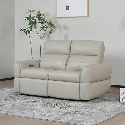 Gambar Ferrara Granada Sofa Recliner Kulit 2 Seater - Abu-Abu