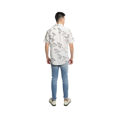 Gambar Pendopo Ukuran M Dhanva Kemeja Batik Pria - Putih