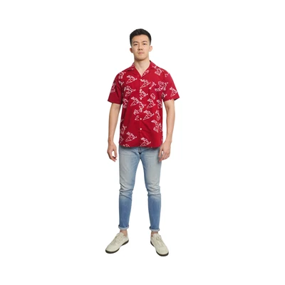 Gambar Pendopo Ukuran M Dhanva Kemeja Batik Pria - Merah Maroon