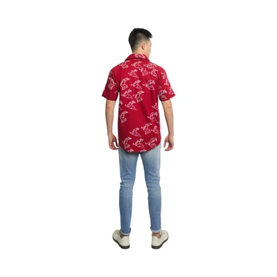 Gambar Pendopo Ukuran L Dhanva Kemeja Batik Pria - Merah Maroon