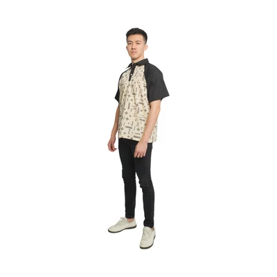 Gambar Pendopo Ukuran M Isen Kemeja Polo Batik Pria - Krem