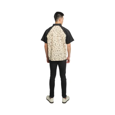 Gambar Pendopo Ukuran M Isen Kemeja Polo Batik Pria - Krem