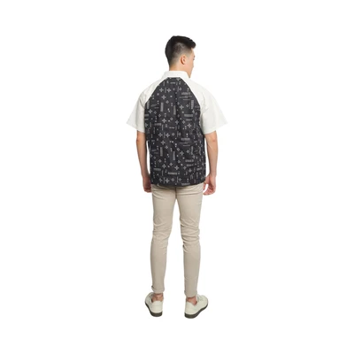 Gambar Pendopo Ukuran M Isen Kemeja Polo Batik Pria - Hitam