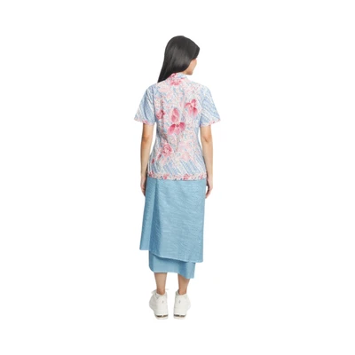 Gambar Pendopo Kebaya Wanita Batik Encim Ukuran M - Biru/Pink