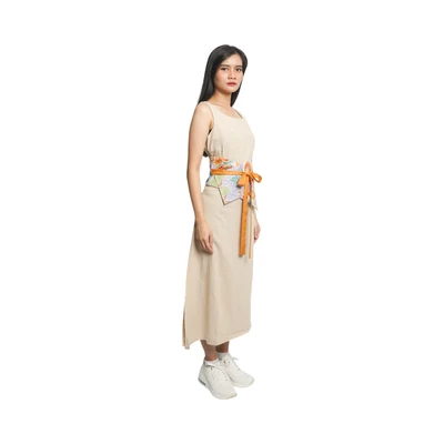 Gambar Pendopo Obi Ikat Pinggang Wanita Batik Encim - Biru/Oranye