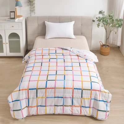 Gambar Informa 150x200 cm Bed Cover Seri Rolliwarp Print Square - Mix