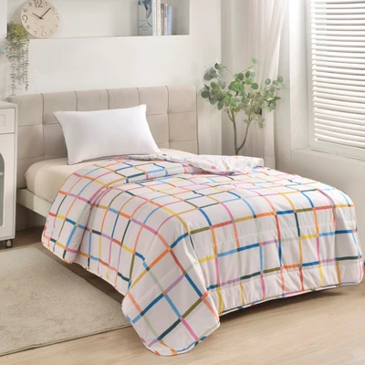 Gambar Informa 150x200 cm Bed Cover Seri Rolliwarp Print Square - Mix