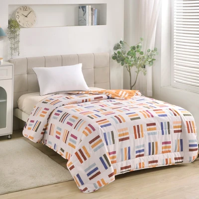 Gambar Informa 150x200 cm Bed Cover Seri Rolliwarp Print Cubes - Mix