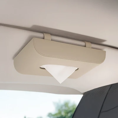 Gambar Otto Klasse Tempat Tisu Mobil Sun Visor PU - Krem